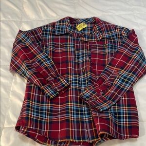 Boy’s Carters  red plaid button down long sleeve shirt 8